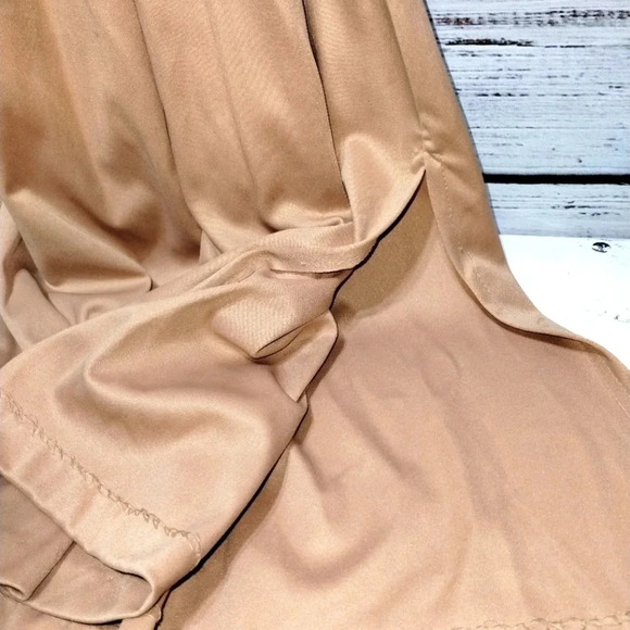 Slip Dress in Tan size‎ 9 Vintage 60's Neutral Feminine Flowy - Picture 5 of 6